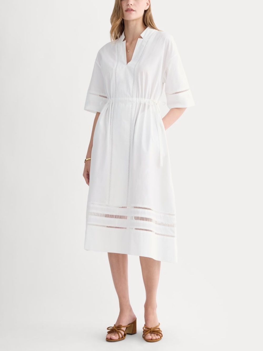 Everlane THE LACE TRIM CAFTAN DRESS